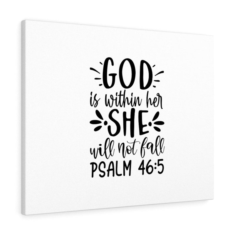 Trinx God Is in Her Psalm 465 Christian Wall Art Bible Verse Print